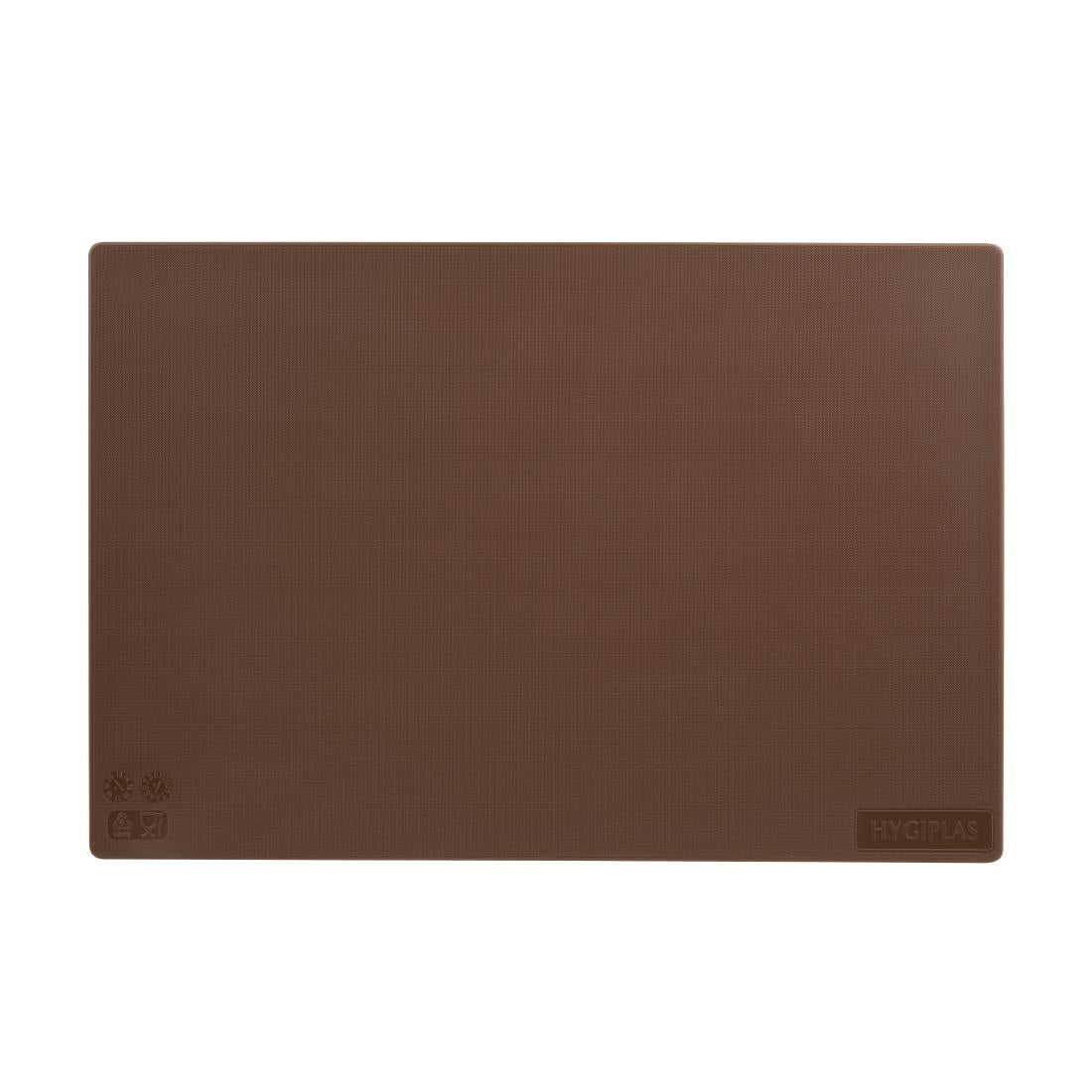 Hygiplas Anti-bacterial Low Density Chopping Board Brown JD Catering Equipment Solutions Ltd