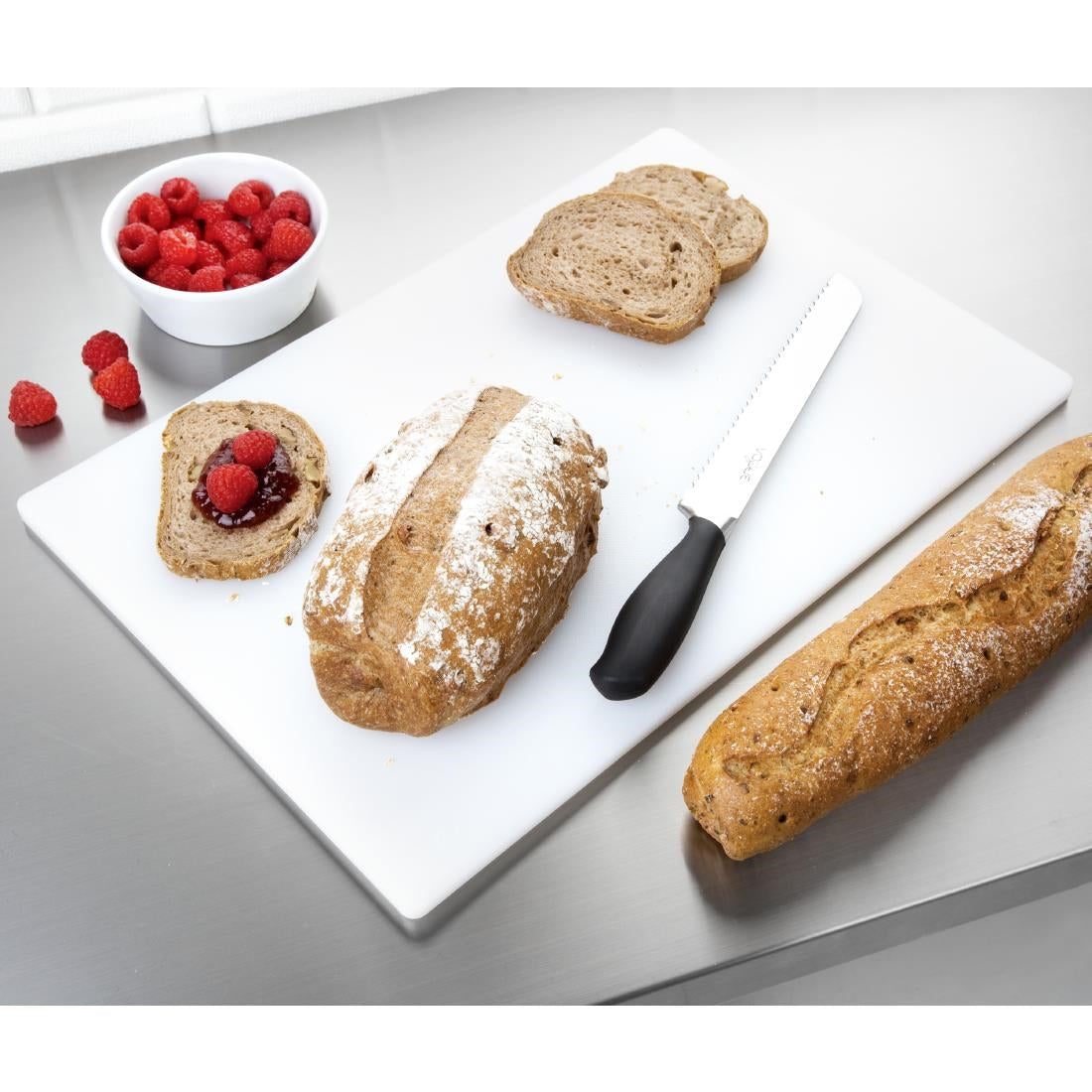 Hygiplas Anti-bacterial Low Density Chopping Board White JD Catering Equipment Solutions Ltd