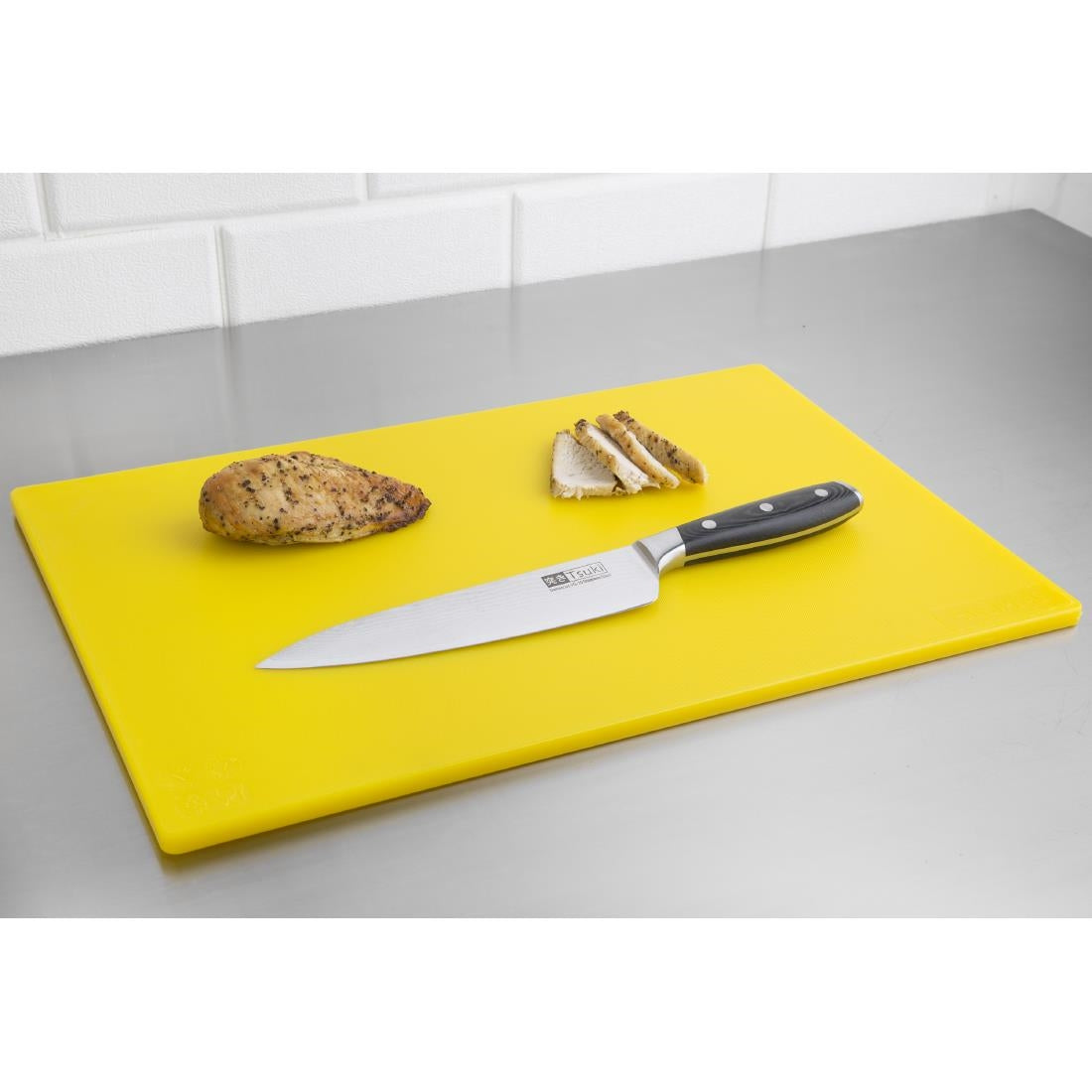 Hygiplas Anti-bacterial Low Density Chopping Board Yellow JD Catering Equipment Solutions Ltd