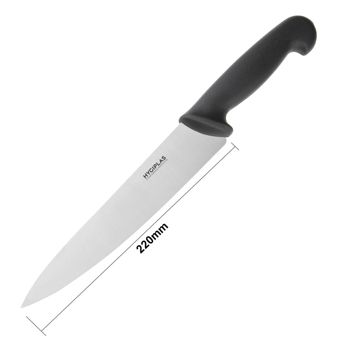 Hygiplas Chef Knife Black 21.5cm JD Catering Equipment Solutions Ltd