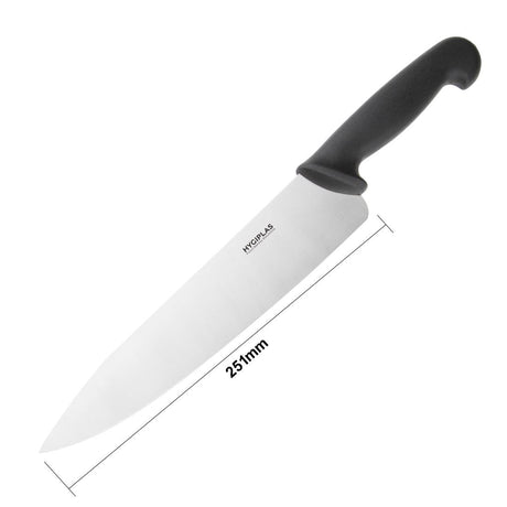 Hygiplas Chef Knife Black 25.5cm JD Catering Equipment Solutions Ltd