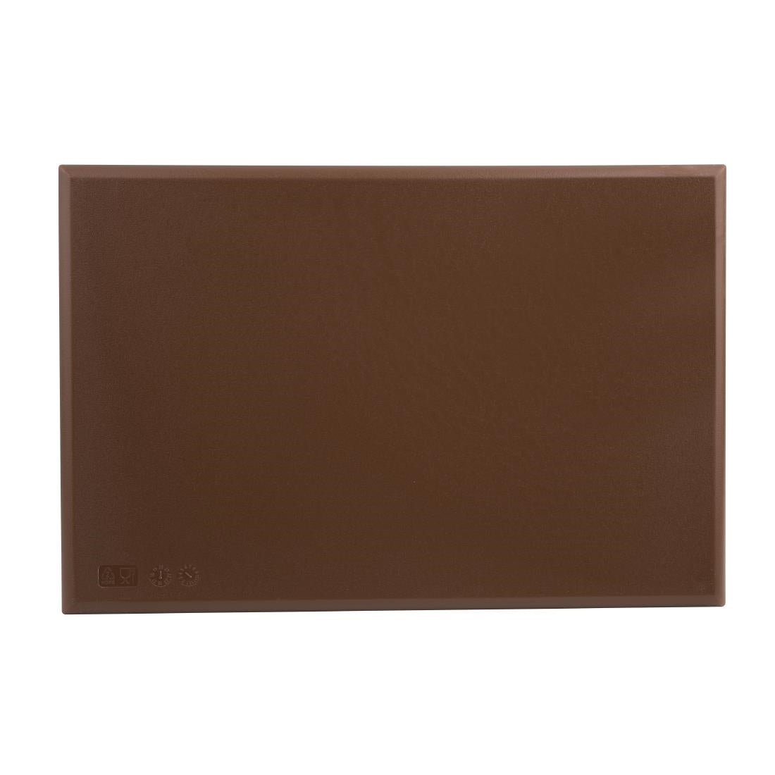 Hygiplas Extra Thick High Density Brown Chopping Board Standard JD Catering Equipment Solutions Ltd