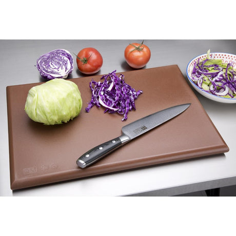 Hygiplas Extra Thick High Density Brown Chopping Board Standard JD Catering Equipment Solutions Ltd