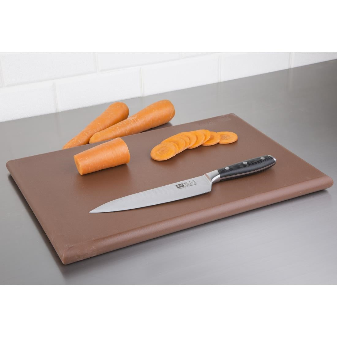 Hygiplas Extra Thick High Density Brown Chopping Board Standard JD Catering Equipment Solutions Ltd