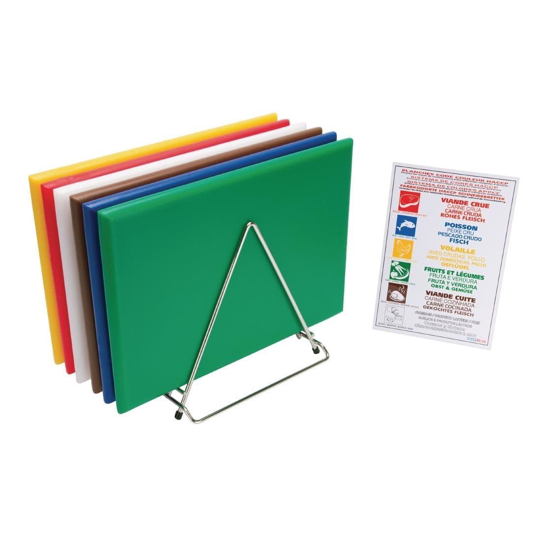 Hygiplas Extra Thick High Density Chopping Board Set JD Catering Equipment Solutions Ltd