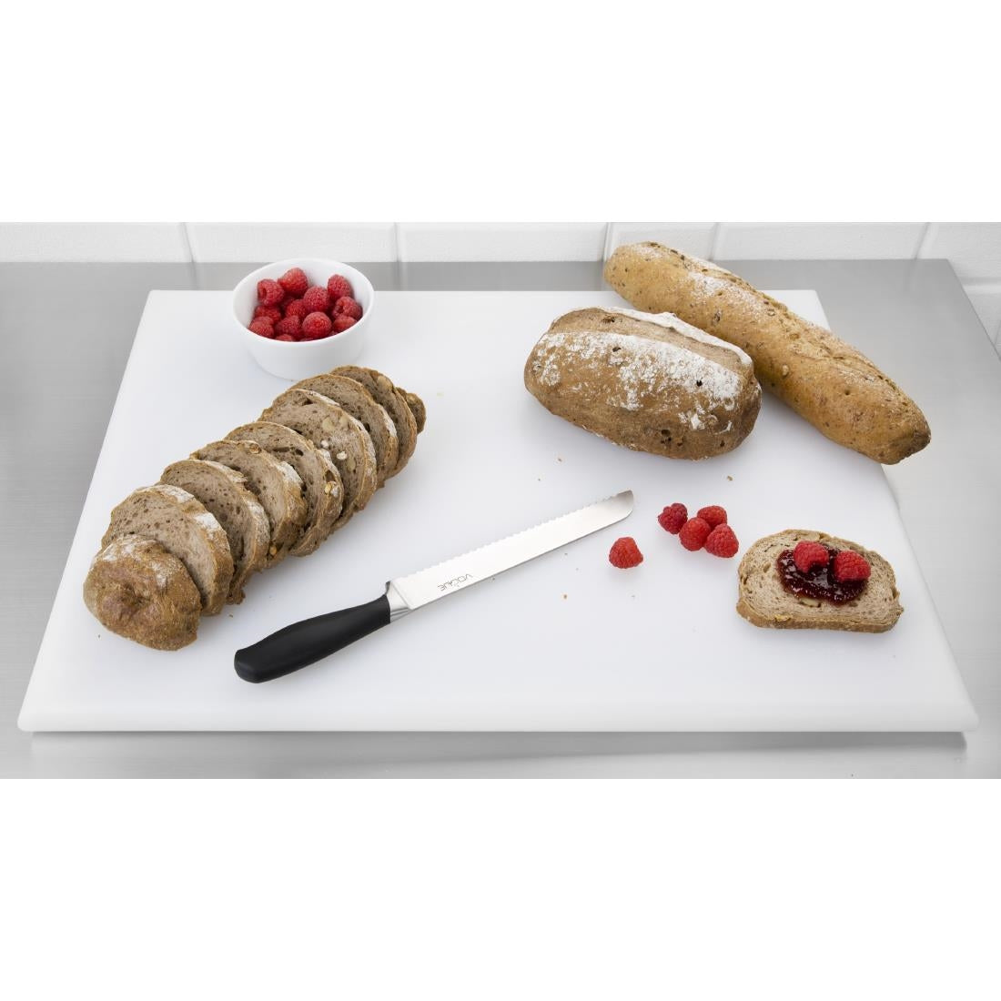 Hygiplas Extra Thick High Density White Chopping Board Large JD Catering Equipment Solutions Ltd