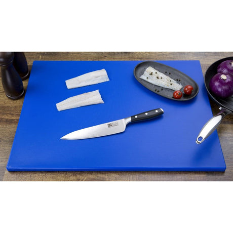 Hygiplas Extra Thick Low Density Blue Chopping Board Large JD Catering Equipment Solutions Ltd