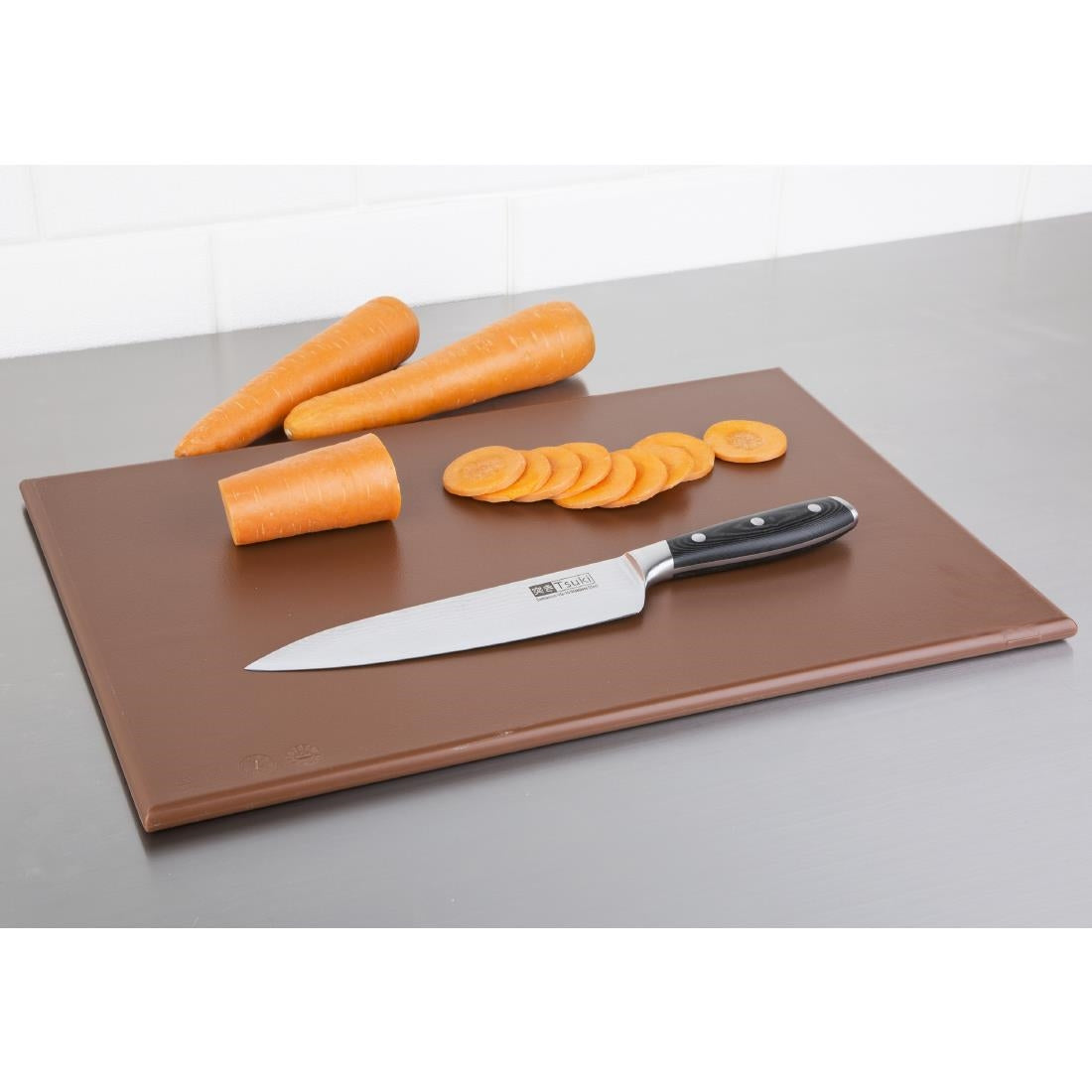 Hygiplas High Density Brown Chopping Board Standard JD Catering Equipment Solutions Ltd