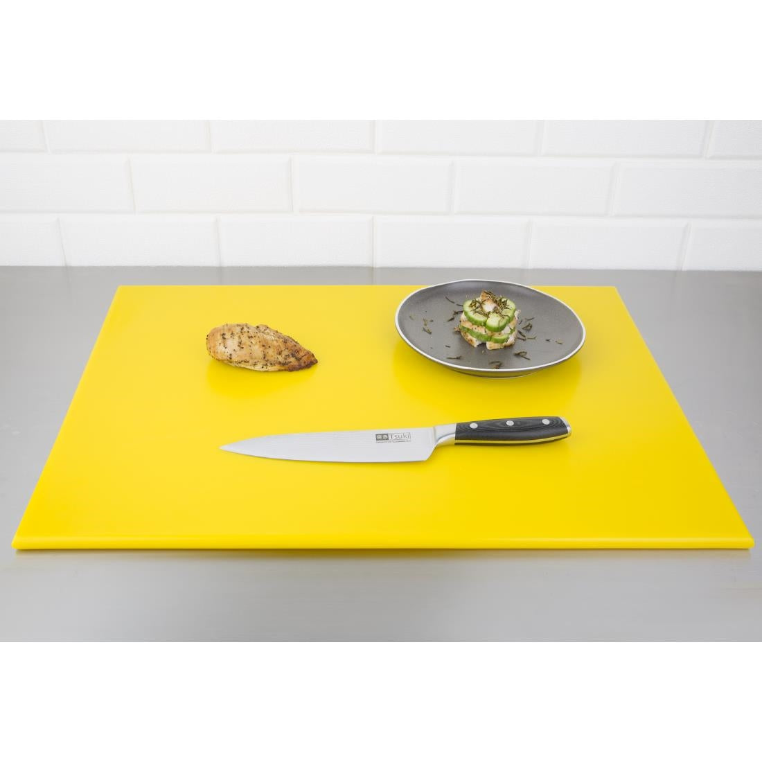 Hygiplas High Density Yellow Chopping Board Large JD Catering Equipment Solutions Ltd