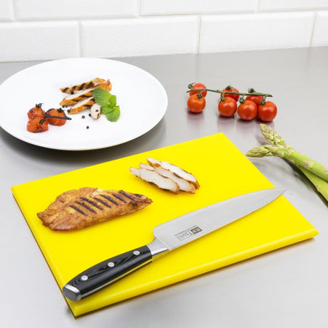 Hygiplas High Density Yellow Chopping Board Small JD Catering Equipment Solutions Ltd