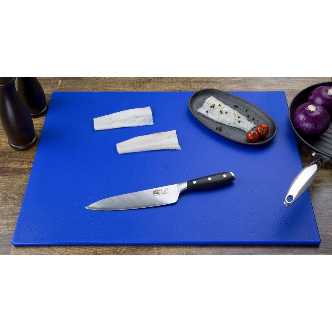 Hygiplas Low Density Blue Chopping Board Large JD Catering Equipment Solutions Ltd