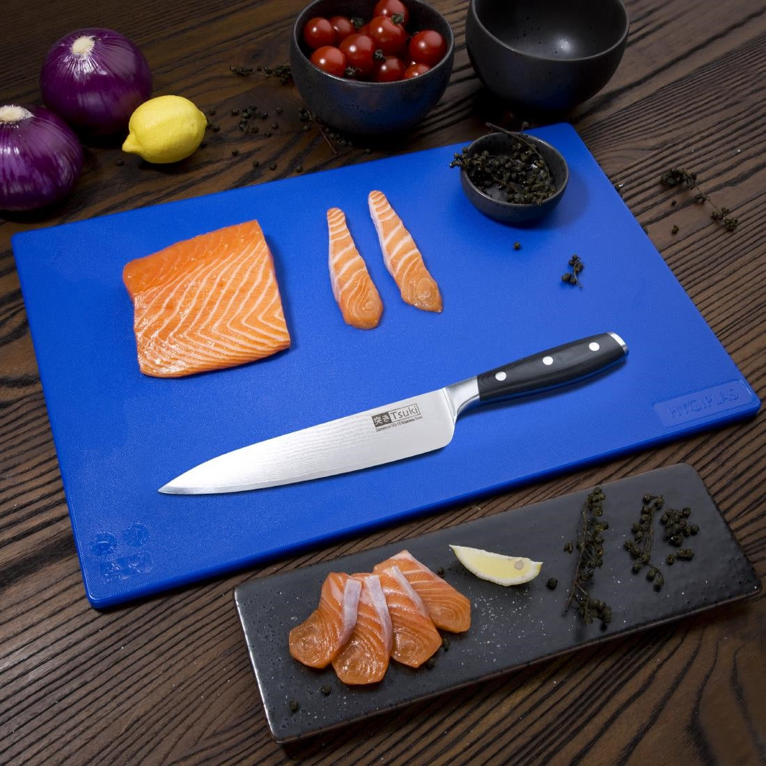 Hygiplas Low Density Blue Chopping Board Standard JD Catering Equipment Solutions Ltd