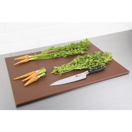 Hygiplas Low Density Brown Chopping Board Large JD Catering Equipment Solutions Ltd