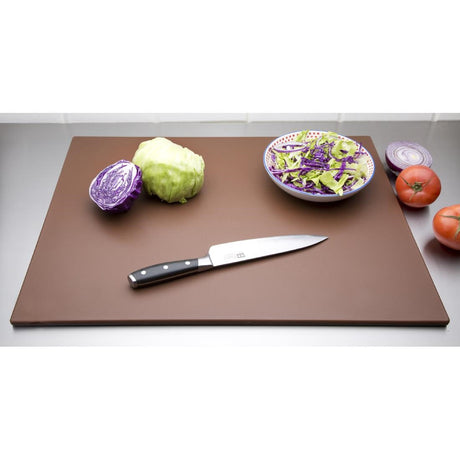 Hygiplas Low Density Brown Chopping Board Large JD Catering Equipment Solutions Ltd