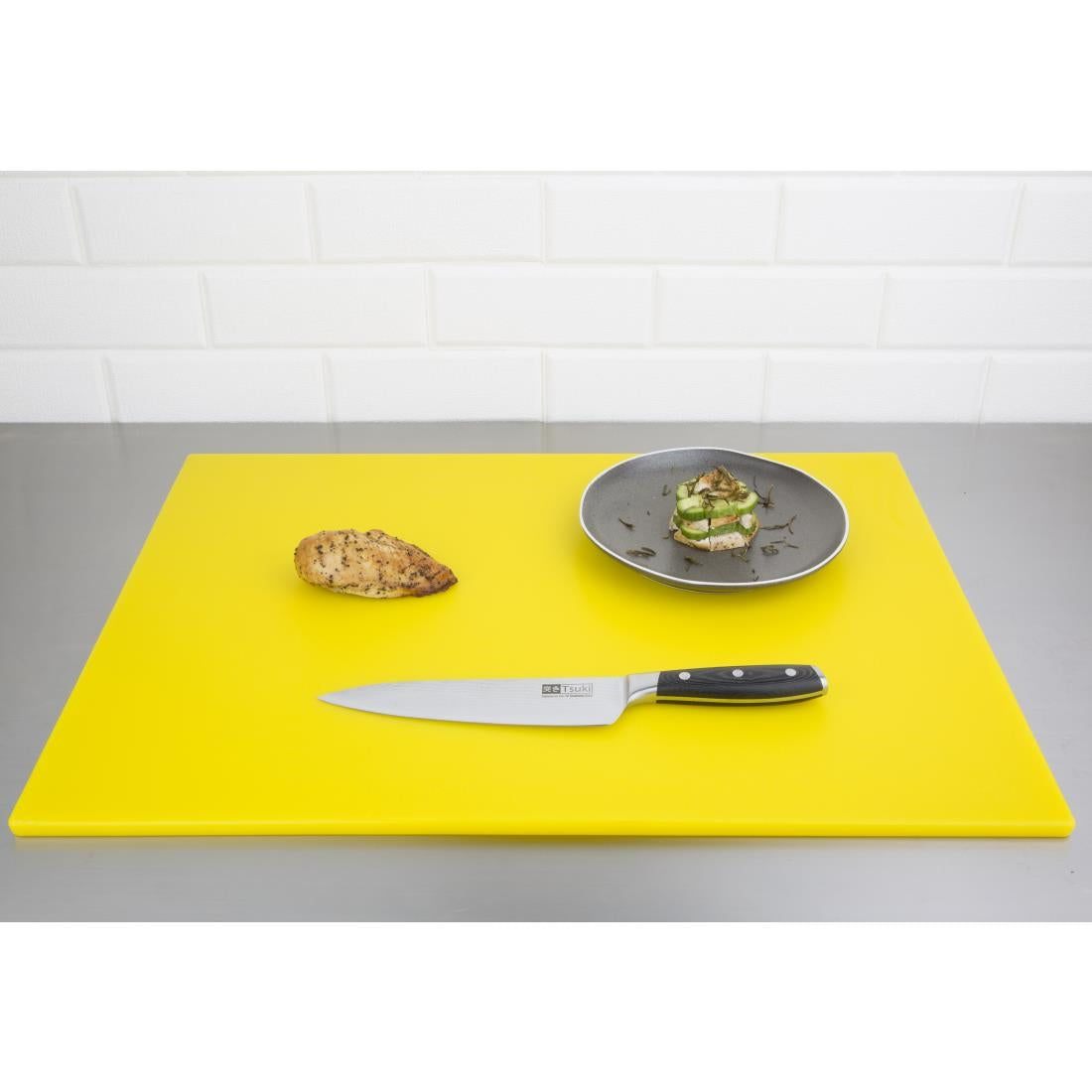 Hygiplas Low Density Yellow Chopping Board Large JD Catering Equipment Solutions Ltd