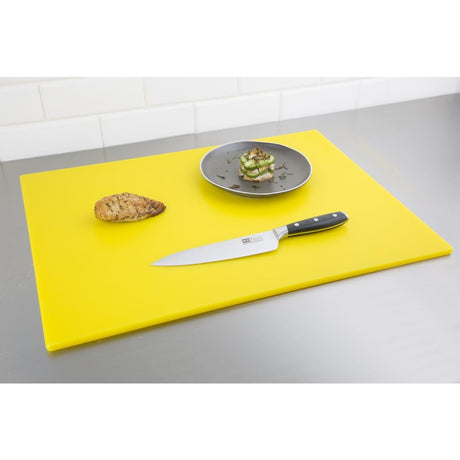 Hygiplas Low Density Yellow Chopping Board Large JD Catering Equipment Solutions Ltd