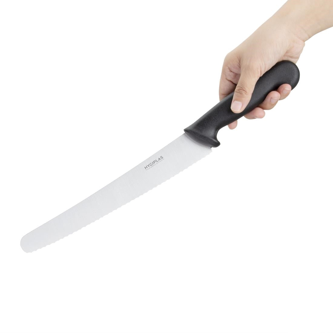 Hygiplas Serrated Pastry Knife Black 25.5cm JD Catering Equipment Solutions Ltd