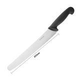 Hygiplas Serrated Pastry Knife Black 25.5cm JD Catering Equipment Solutions Ltd