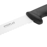 Hygiplas Serrated Pastry Knife Black 25.5cm JD Catering Equipment Solutions Ltd