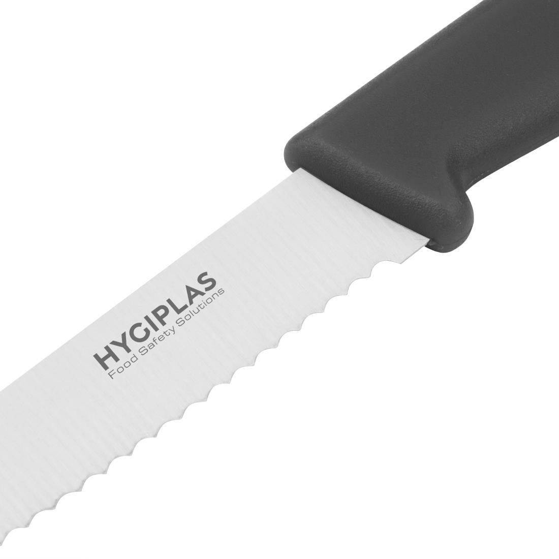Hygiplas Serrated Tomato Knife Black 10cm JD Catering Equipment Solutions Ltd