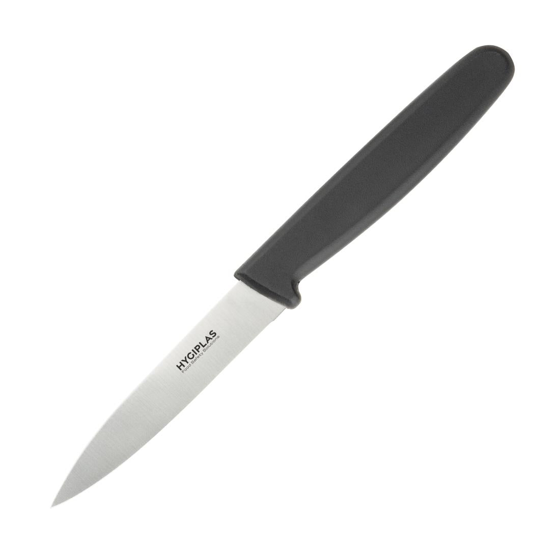 Hygiplas Straight Blade Paring Knife Black 7.5cm JD Catering Equipment Solutions Ltd