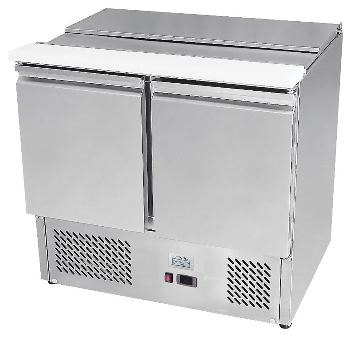 Ice-A-Cool ICE3800GR 2 Door Refrigerated Saladette Prep Counter 300 Litres JD Catering Equipment Solutions Ltd