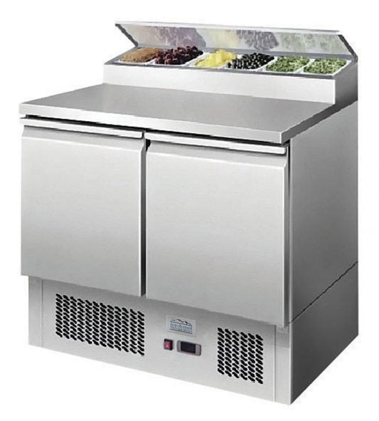 Ice-A-Cool ICE3832GR 2 Door Refrigerated Saladette Prep Counter 300 Litres JD Catering Equipment Solutions Ltd
