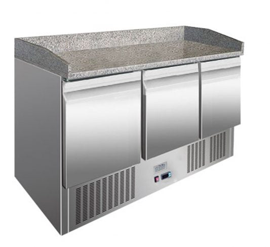 Ice-A-Cool ICE3852GR 3 Door Marble Top Refrigerated Prep Unit JD Catering Equipment Solutions Ltd