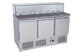 Ice-A-Cool ICE3864GR 3 Door Marble Top Saladette Counter 380 Litres - JD Catering Equipment Solutions Ltd
