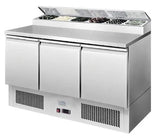 Ice-A-Cool ICE3869GR 3 Door Refrigerated Saladette Prep Counter 380 Litres 7 x GN 1/3 pans - JD Catering Equipment Solutions Ltd