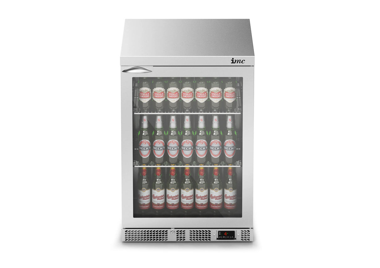 FP720 IMC Mistral M60 Bottle Cooler F77/150 - Glass Door - Stainless Steel Frame - H 900 mm - W 600 mm - 0.225 kW - JD Catering Equipment Solutions Ltd