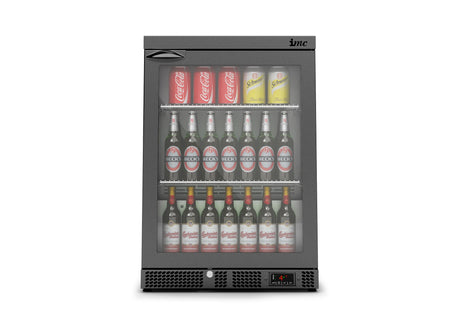 FP721 IMC Mistral M60 Bottle Cooler F77/151/B - Glass Door - Black Painted Frame - H 850 mm - W 600 mm - 0.225 kW - JD Catering Equipment Solutions Ltd
