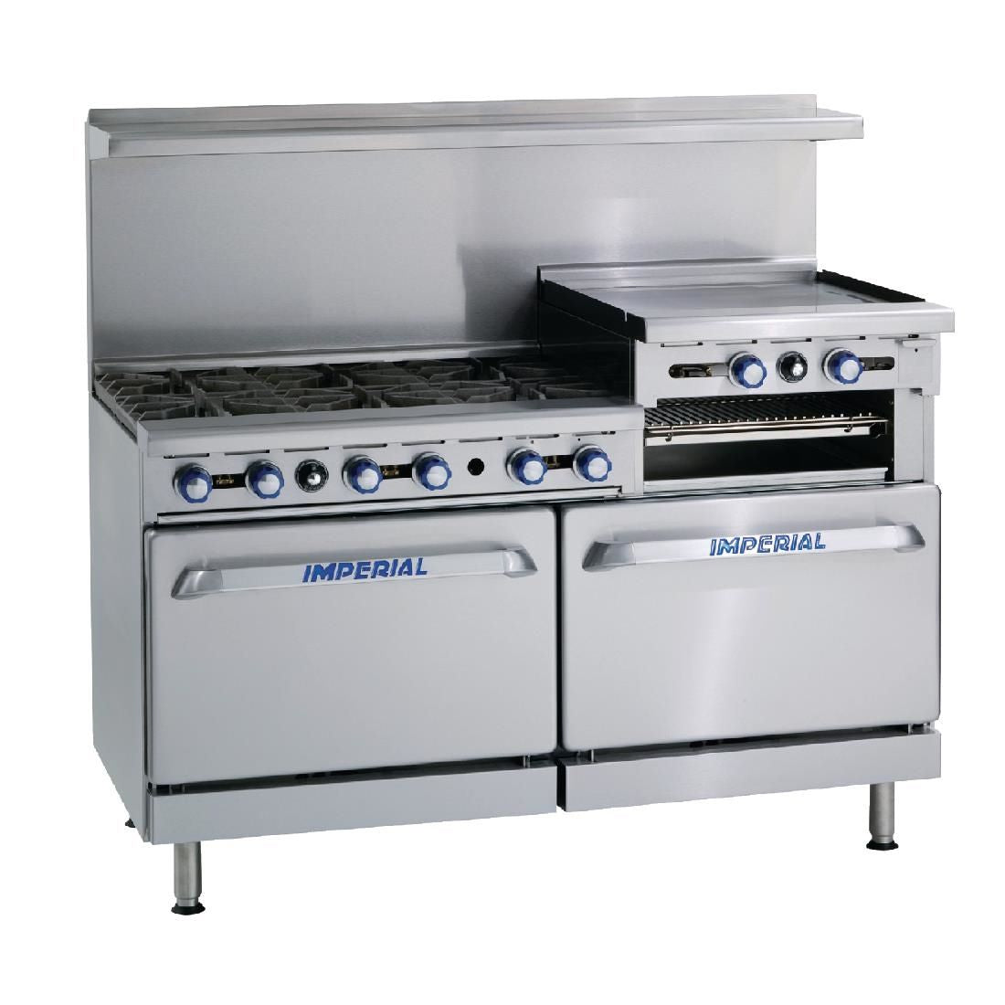 Imperial 6 Burner Natural Gas Oven Range with Griddle IR6RG24-N JD Catering Equipment Solutions Ltd