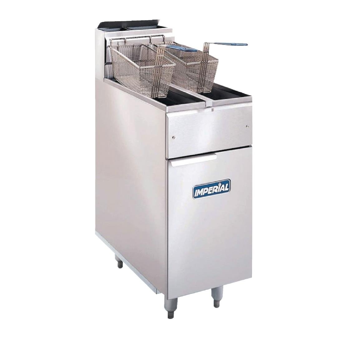 Imperial Twin Tank Twin Basket Free Standing Natural Gas/LPG Fryer IFS-2525 JD Catering Equipment Solutions Ltd