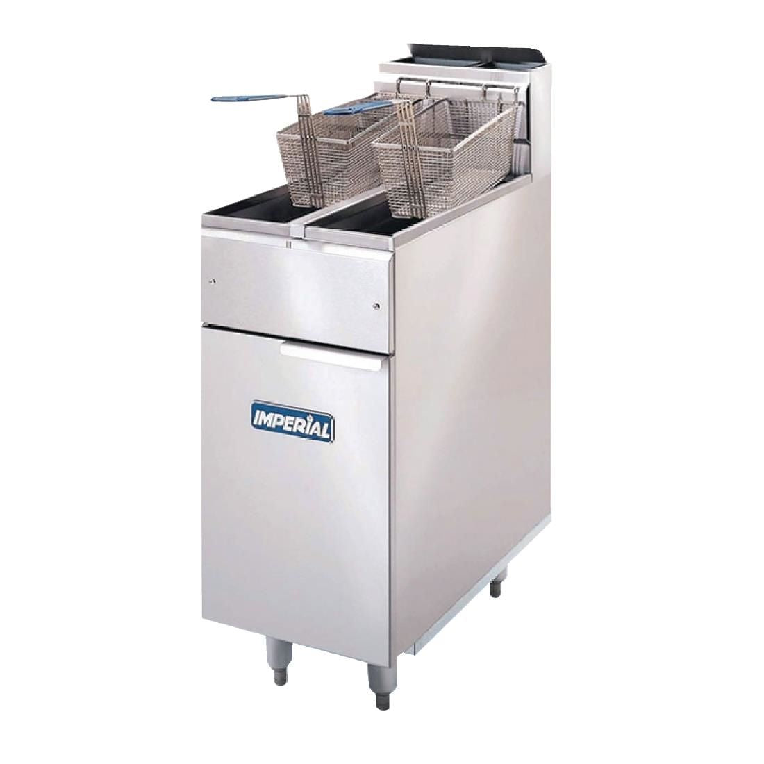 Imperial Twin Tank Twin Basket Free Standing Natural Gas/LPG Fryer IFS-2525 JD Catering Equipment Solutions Ltd
