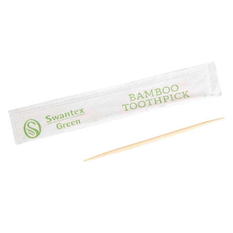 Individually Wrapped Biodegradable Bamboo Toothpicks (Pack of 1000) JD Catering Equipment Solutions Ltd