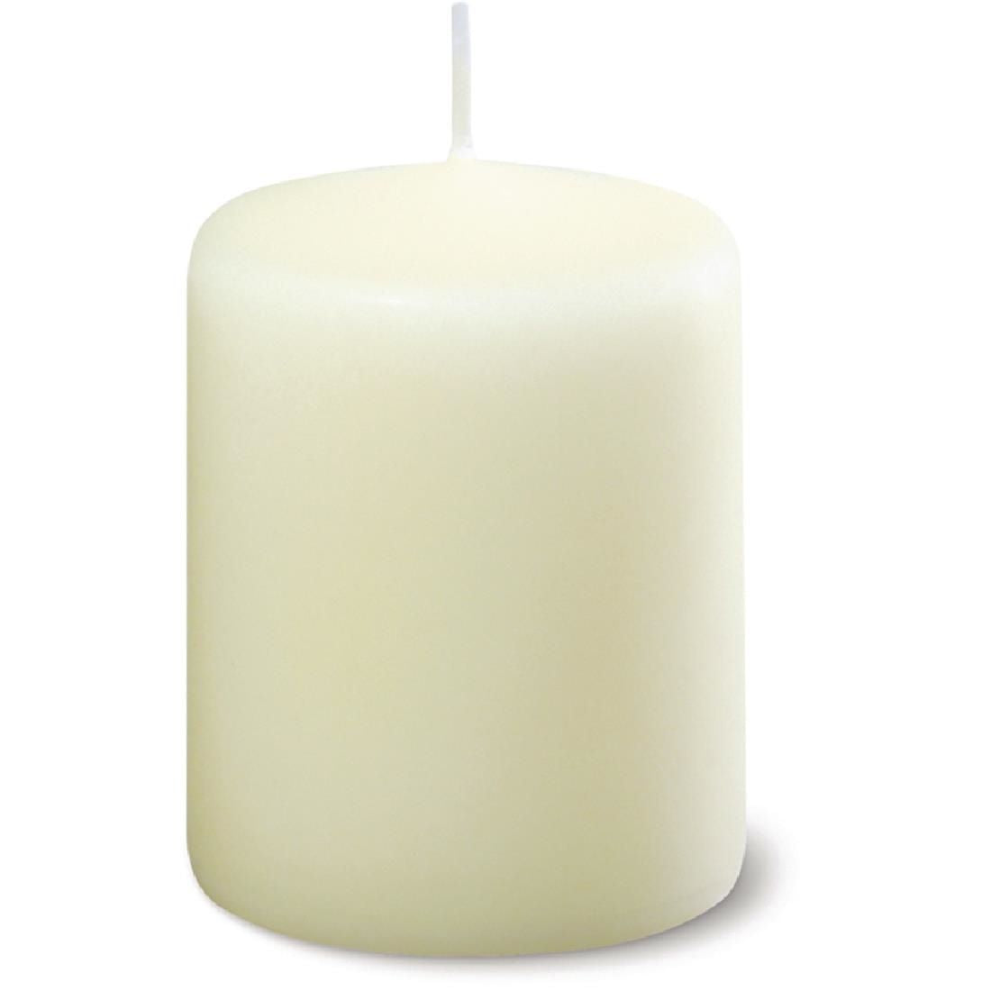 Ivory Pillar Short 3inch Candle (Pack of 12) JD Catering Equipment Solutions Ltd