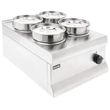 J542 Lincat Silverlink 600 Bain Marie Dry Heat - Round Pots - Base + 4 Pots BS4 - JD Catering Equipment Solutions Ltd