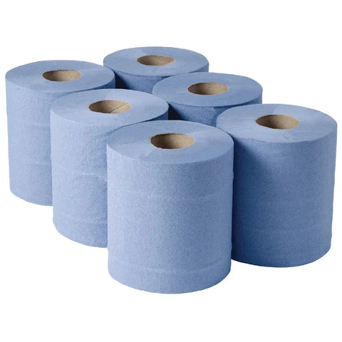 Jantex Centrefeed Blue Rolls 2-Ply 120m (Pack of 6) – CHSA Approved Commercial Paper Towels
