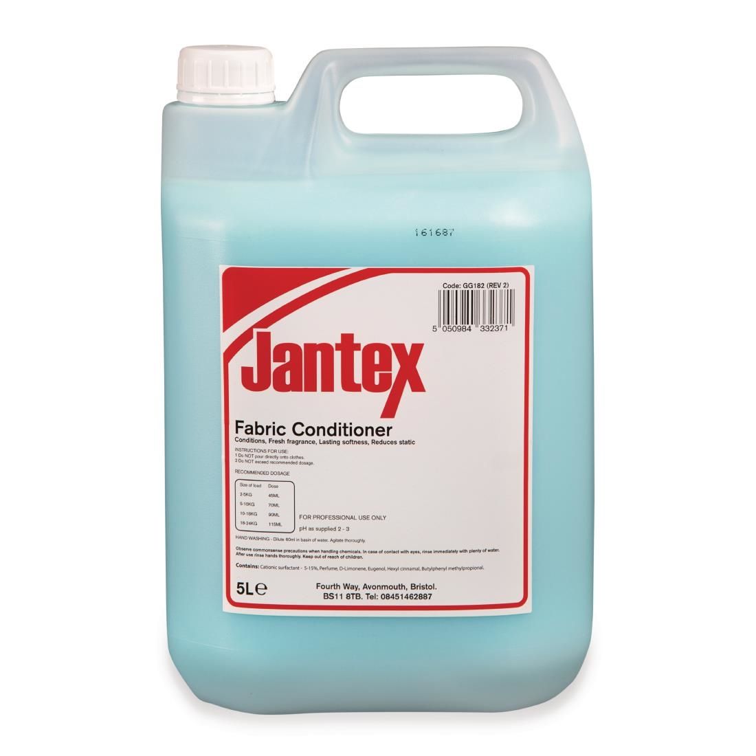 Jantex Fabric Conditioner Concentrate 5Ltr JD Catering Equipment Solutions Ltd