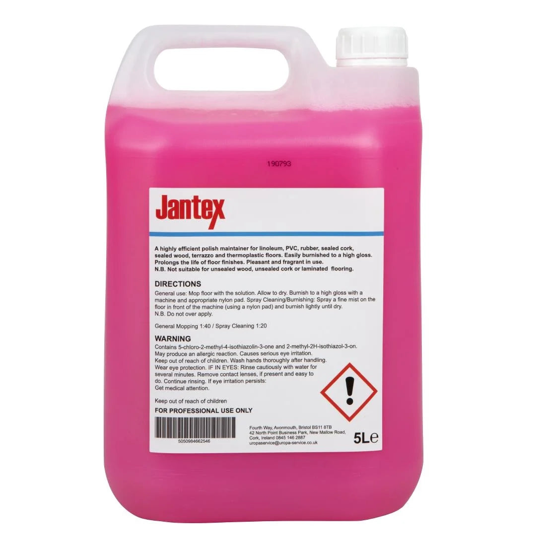 Jantex Floor Cleaner and Maintainer Concentrate 5Ltr JD Catering Equipment Solutions Ltd