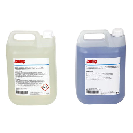 Jantex Glasswasher Detergent and Rinse Aid Concentrate 5Ltr (2 Pack) JD Catering Equipment Solutions Ltd