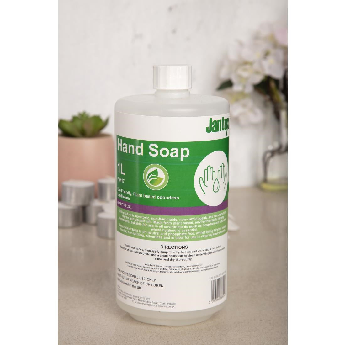 Jantex Green Hand Soap Lotion Ready To Use 1Ltr JD Catering Equipment Solutions Ltd