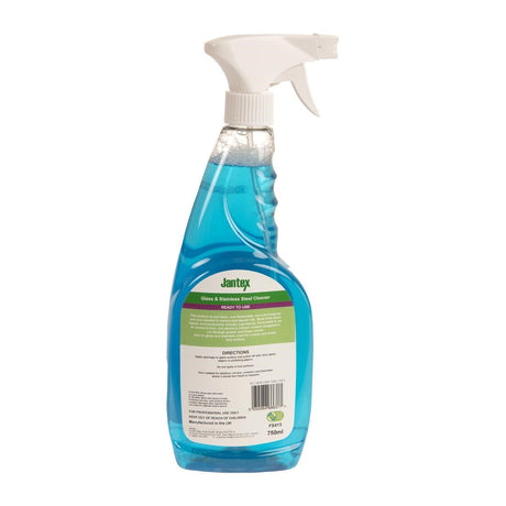 Jantex Green RTU Window Glass & Stainless Steel Cleaner - 750ml JD Catering Equipment Solutions Ltd