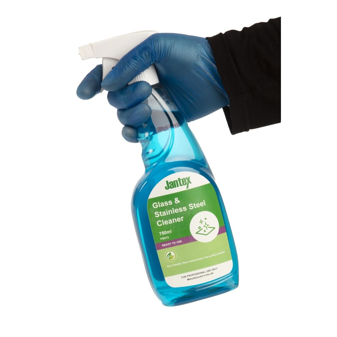 Jantex Green RTU Window Glass & Stainless Steel Cleaner - 750ml JD Catering Equipment Solutions Ltd