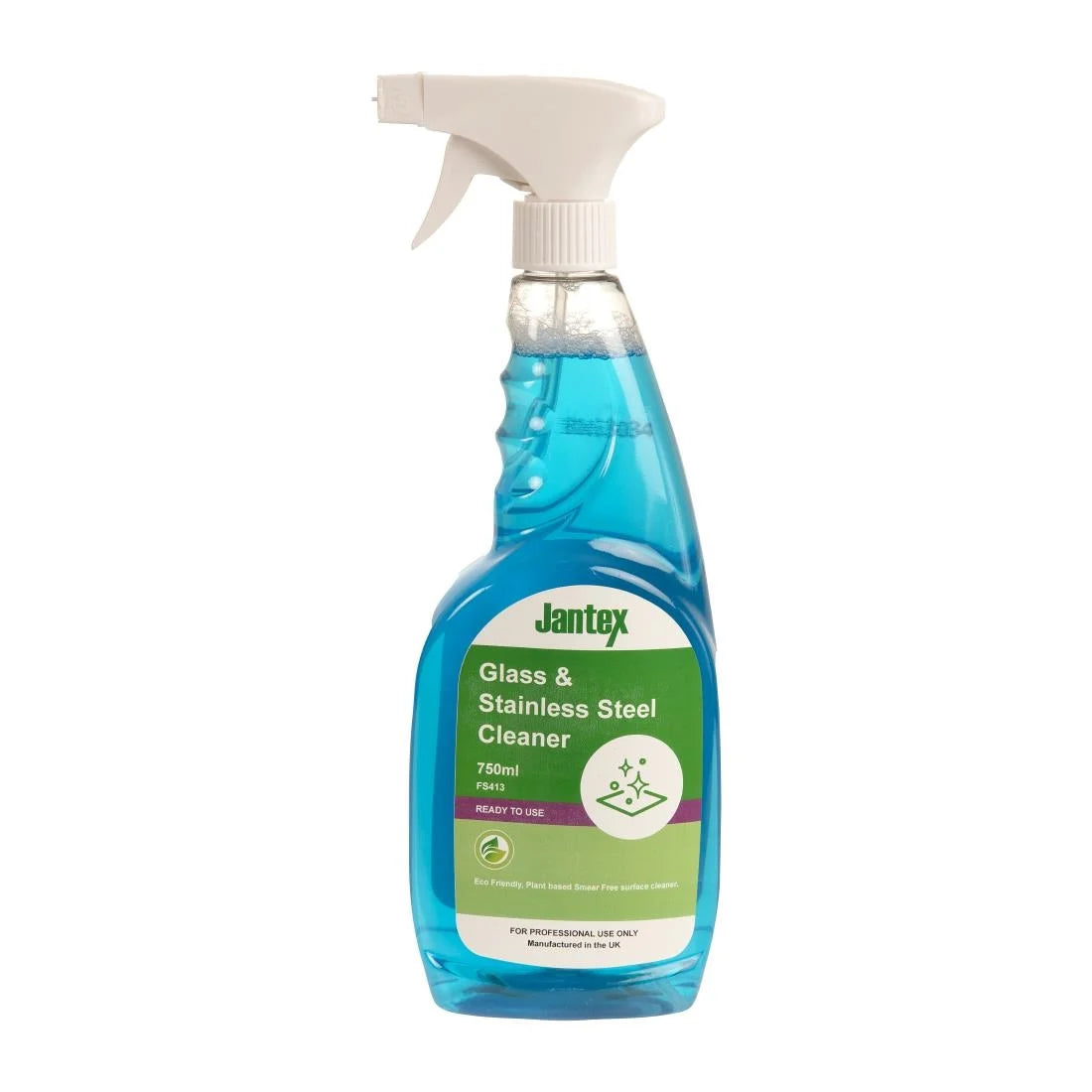 Jantex Green RTU Window Glass & Stainless Steel Cleaner - 750ml JD Catering Equipment Solutions Ltd