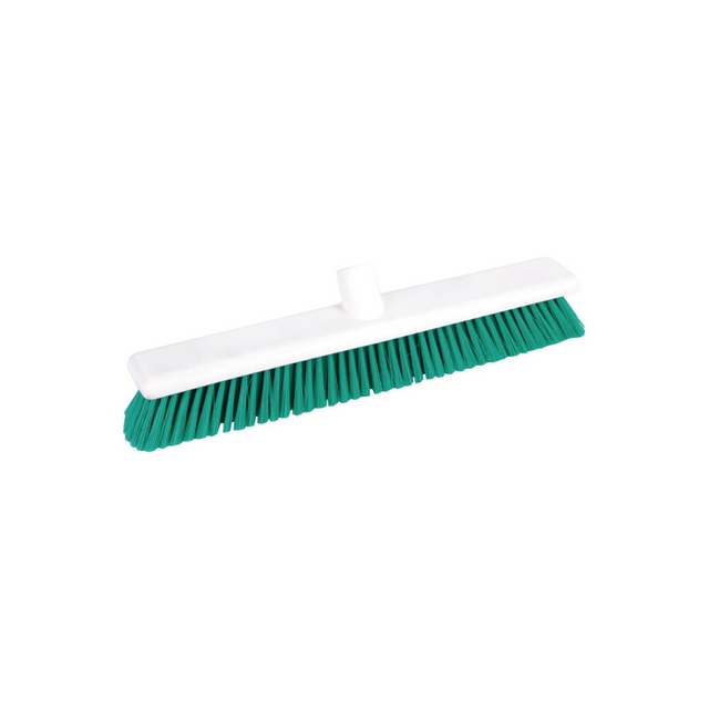 Jantex Hygiene Broom Soft Bristle Green 18in JD Catering Equipment Solutions Ltd