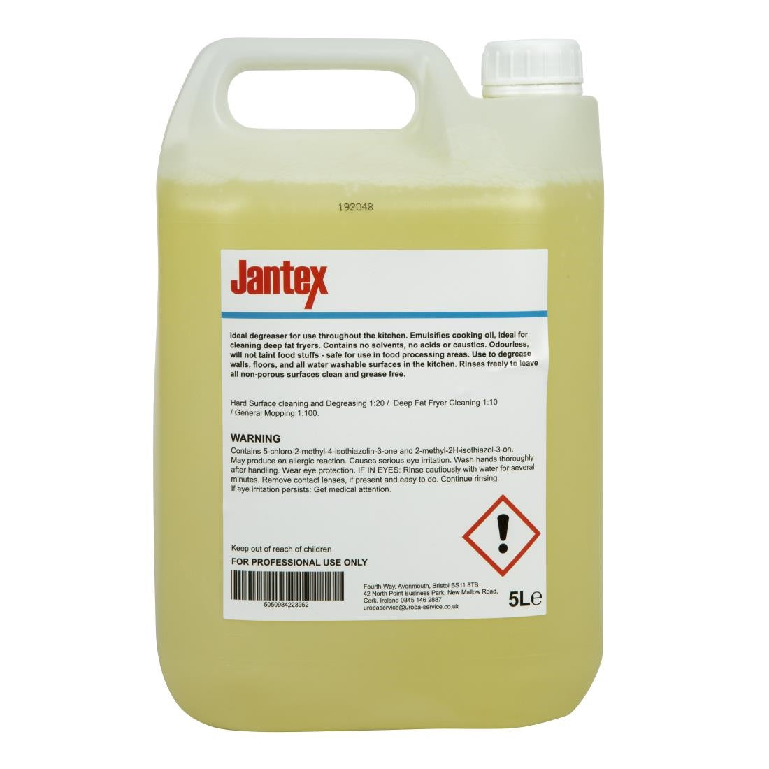 Jantex Kitchen Degreaser Concentrate 5Ltr (Single Pack) JD Catering Equipment Solutions Ltd