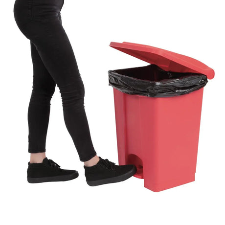 DC708 Jantex Kitchen Pedal Bin Red - JD Catering Equipment Solutions Ltd