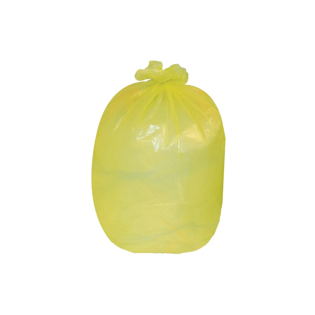 Jantex Large Medium Duty Yellow Bin Bags 90Ltr (Pack of 200) JD Catering Equipment Solutions Ltd